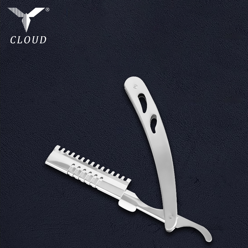 دسته تیغ مستقیم راه راه از جنس استنلس استیل بادوام